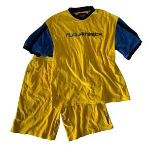 Vintage FUBU Athletics Velour Set 🟡💙